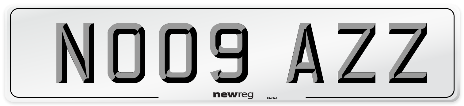 NO09 AZZ Number Plate from New Reg